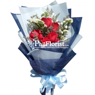 6 Red Roses Bouquet